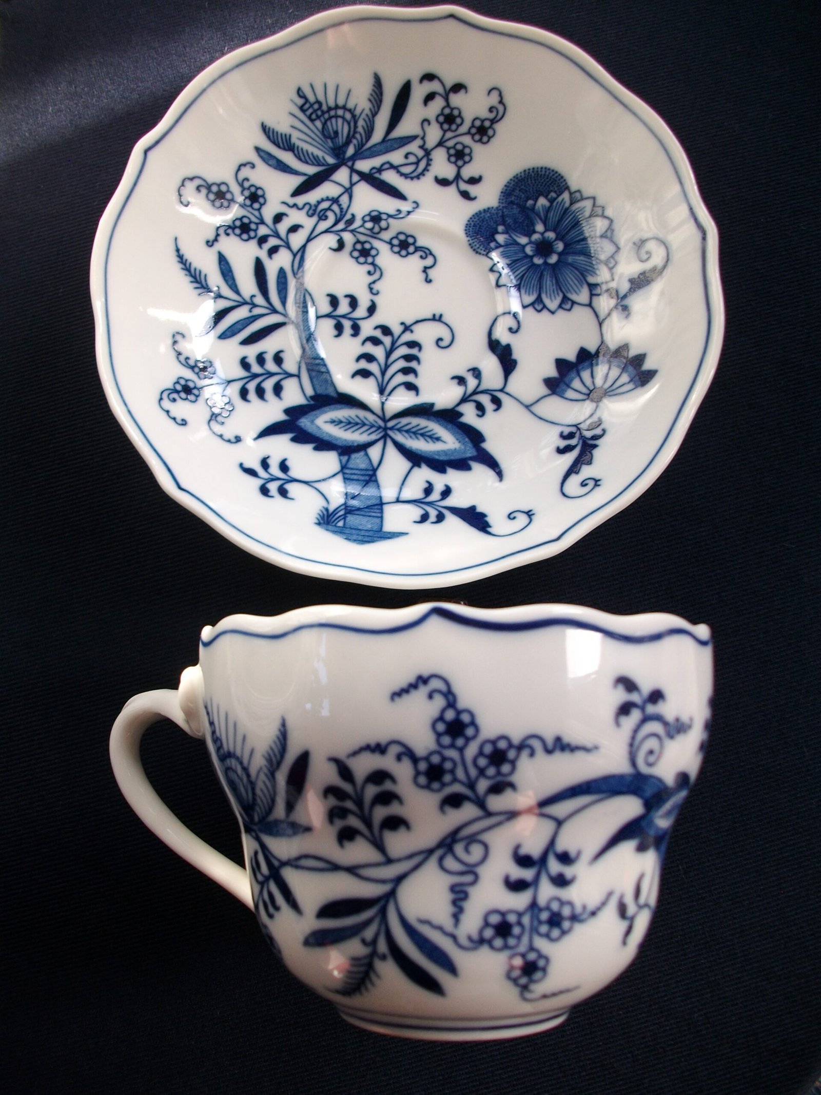 BLUE DANUBE LARGE CUP AND SAUCER