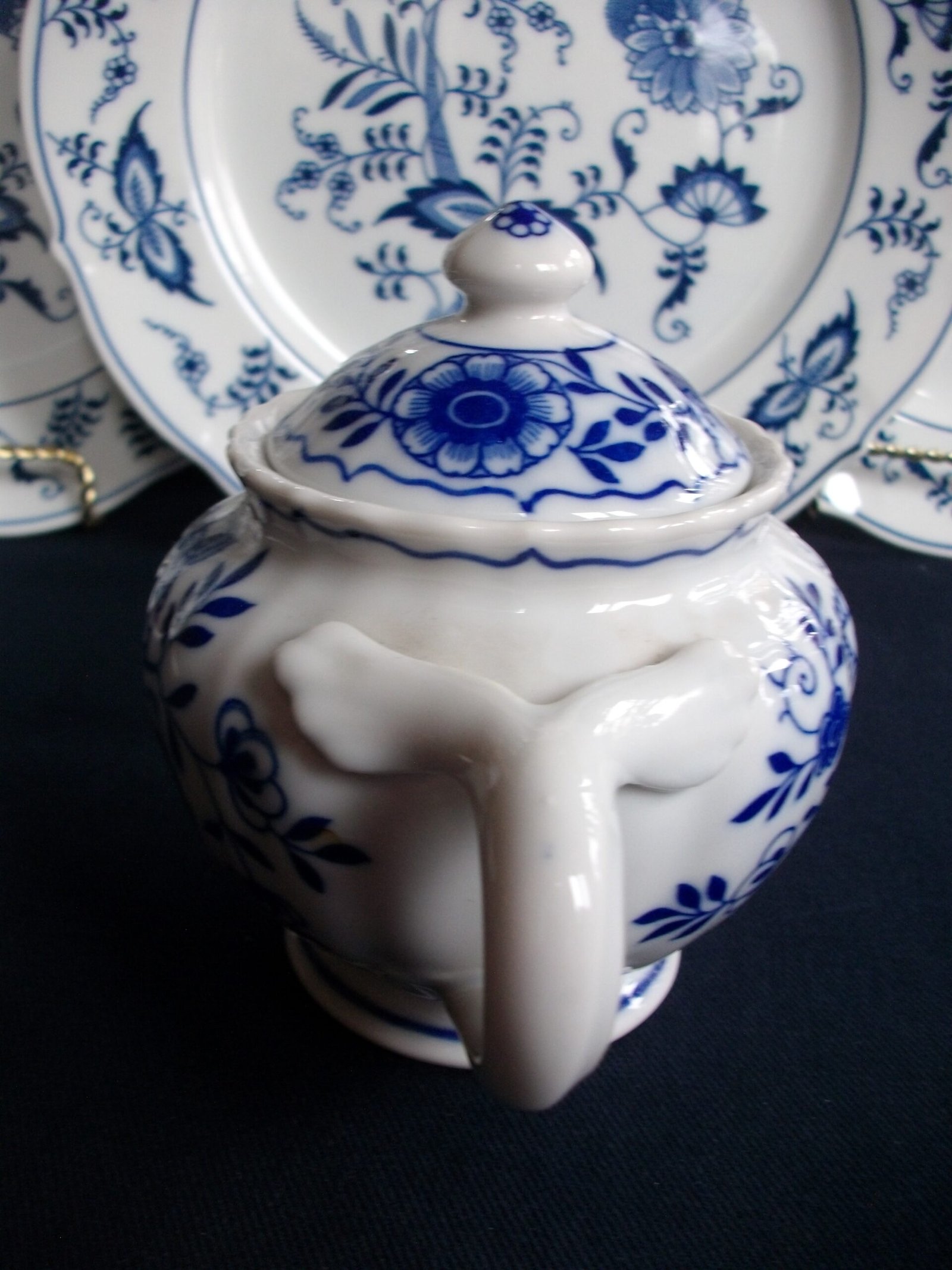 UCAGCO JAPAN BLUE DELL (c.1947+) COVERED SUGAR BOWL- BLUE AND WHITE- EXCELLENT! - Image 5