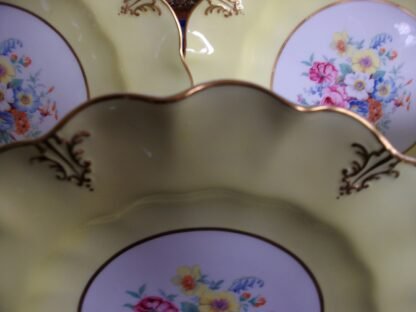 ROYAL CROWN DERBY A315 YELLOW/FLORAL LUNCH PLATE