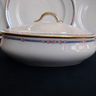 AHRENFELDT- ROSES IN BLUE BAND- TUREEN