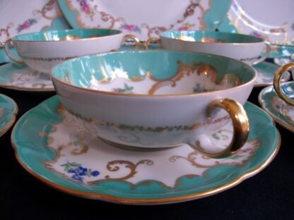 ROYAL BAYREUTH AQUA- SOUP BOWL & SAUCER