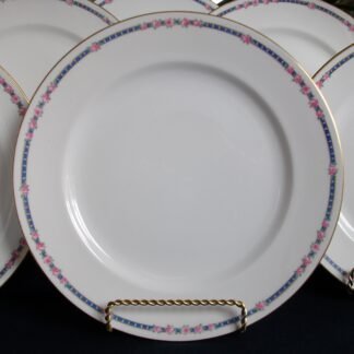 AHRENFELDT- ROSES IN BLUE BAND- DINNER PLATE