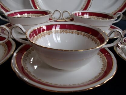 AYNSLEY WARWICK SOUP BOWL and SAUCER