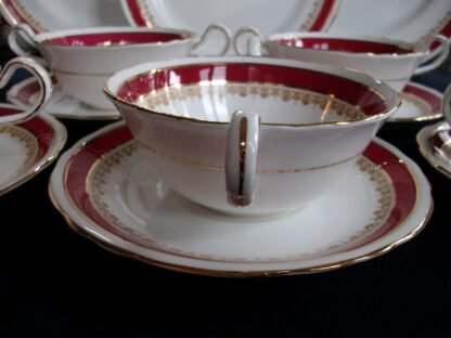 AYNSLEY WARWICK SOUP BOWL and SAUCER