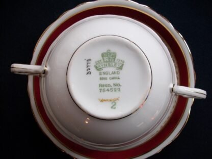 AYNSLEY WARWICK SOUP BOWL and SAUCER