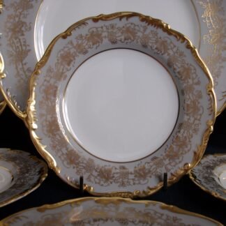 COALPORT HAZELTON GREY BREAD AND BUTTER PLATES