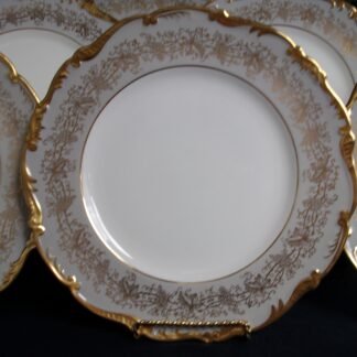 COALPORT HAZELTON GREY DINNER PLATES