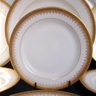 BAWO & DOTTER GREEK KEY BREAD & BUTTER PLATE(s)