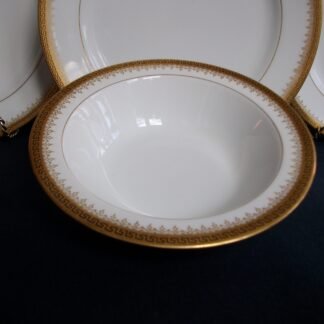 BAWO & DOTTER GREEK KEY RIM CEREAL BOWLS