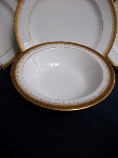 BAWO & DOTTER GREEK KEY RIM CEREAL BOWLS
