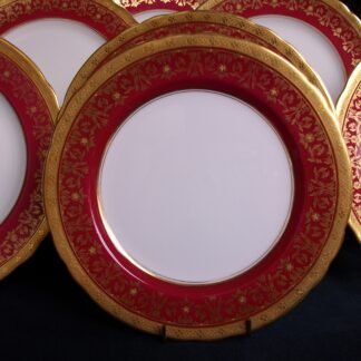 AYNSLEY KENILWORTH RED- LUNCH PLATES