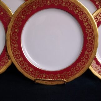AYNSLEY KENILWORTH RED- DINNER PLATES