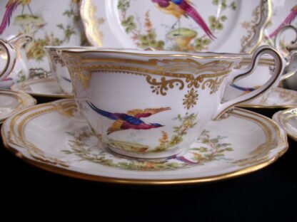SPODE CHELSEA BIRD- CUPS & SAUCERS