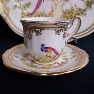 SPODE CHELSEA BIRD- DEMI CUPS & SAUCERS