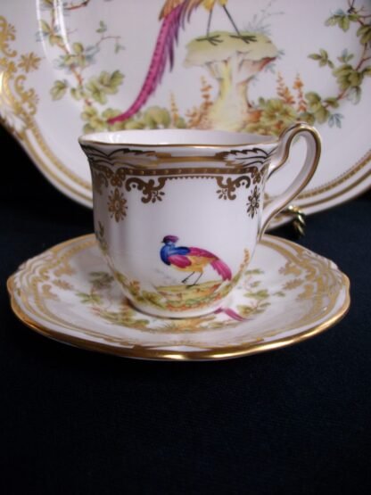 SPODE CHELSEA BIRD- DEMI CUPS & SAUCERS
