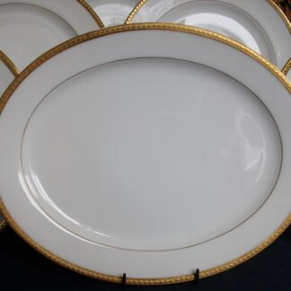 BAWO & DOTTER GOLD LAUREL LEAF OVAL PLATTER