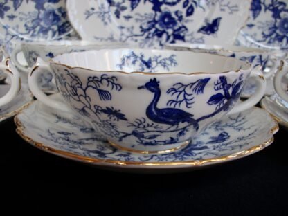 COALPORT CAIRO- SOUP BOWLS AND SAUCERS