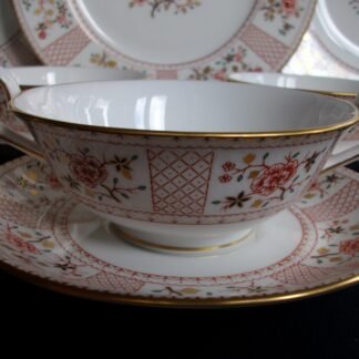 ROYAL CROWN DERBY LUCIENNE #1278 SOUP BOWL & SAUCER