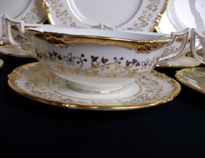 COALPORT Y9864- CREAM SOUP BOWLS & SAUCERS