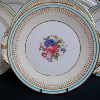 AYNSLEY PORTRUSH TEAL BLUE- CAKE PLATE