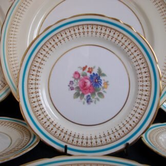 AYNSLEY PORTRUSH TEAL BLUE- BREAD & BUTTER PLATES
