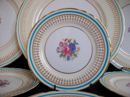 AYNSLEY PORTRUSH TEAL BLUE- BREAD & BUTTER PLATES