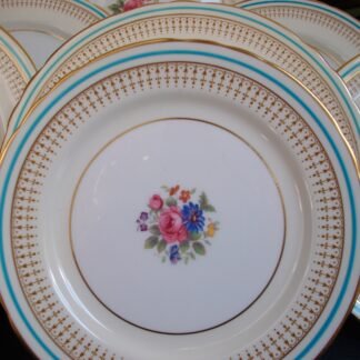 AYNSLEY PORTRUSH TEAL BLUE- SALAD PLATES