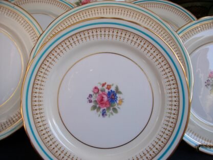 AYNSLEY PORTRUSH TEAL BLUE- SALAD PLATES