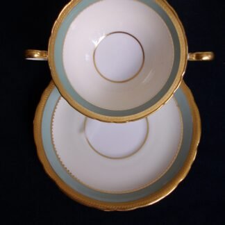 AYNSLEY #7963- CREAM SOUP BOWL & SAUCER