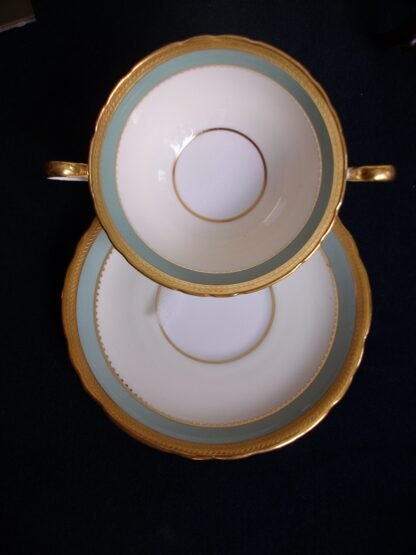 AYNSLEY #7963- CREAM SOUP BOWL & SAUCER