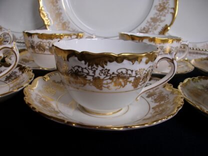 COALPORT HAZELTON WHITE- CUP & SAUCER