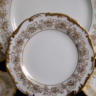 COALPORT HAZELTON WHITE- BREAD & BUTTER PLATES