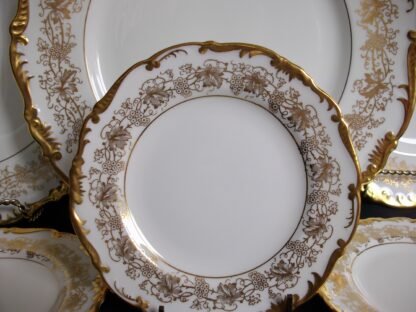 COALPORT HAZELTON WHITE- BREAD & BUTTER PLATES