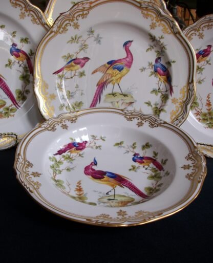 SPODE CHELSEA BIRD- RIMMED SOUP BOWLS