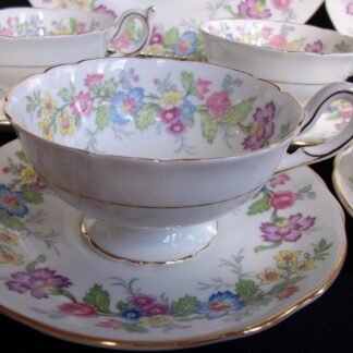 COALPORT MAYTIME- CUPS & SAUCERS