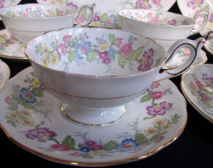 COALPORT MAYTIME- CUPS & SAUCERS