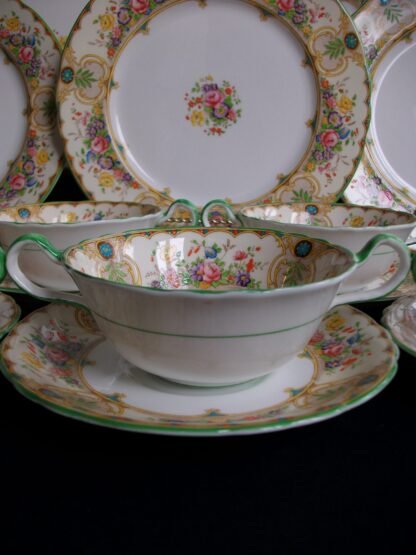 AYNSLEY REGINA- SOUP BOWL & SAUCER