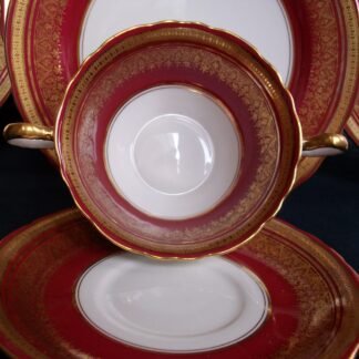 AYNSLEY ROMNEY- CREAM SOUP BOWL & SAUCER