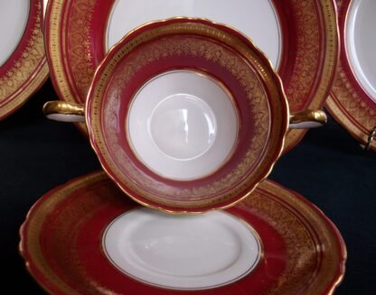 AYNSLEY ROMNEY- CREAM SOUP BOWL & SAUCER