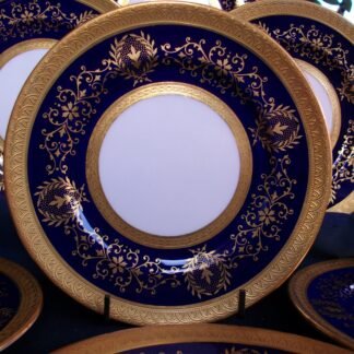 COALPORT LADY ANNE COBALT- BREAD & BUTTER PLATES