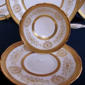 COALPORT LADY ANNE WHITE- CUP & SAUCER