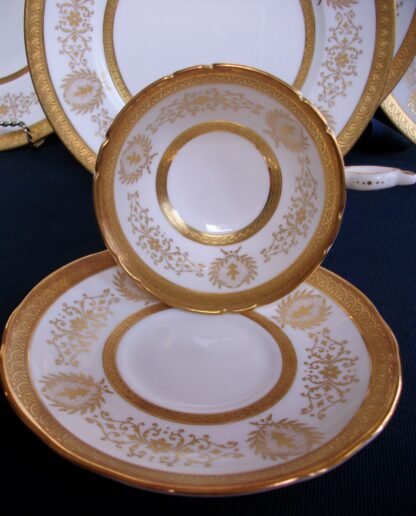 COALPORT LADY ANNE WHITE- CUP & SAUCER