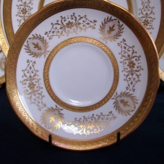 COALPORT LADY ANNE WHITE- SAUCER (FOR TEA CUP)