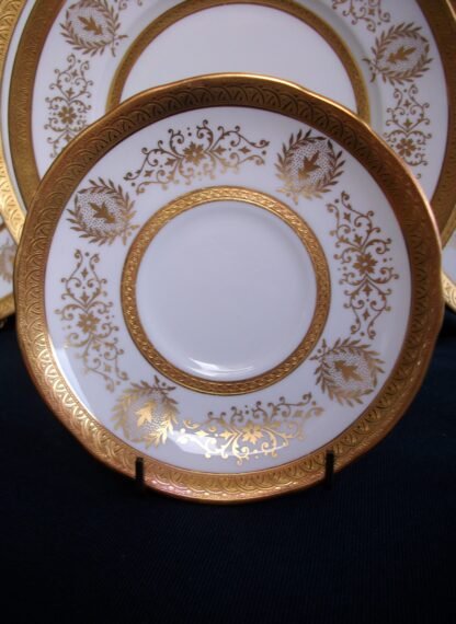 COALPORT LADY ANNE WHITE- SAUCER (FOR TEA CUP)