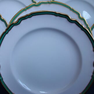 SPODE Y939 GREEN/GOLD TRIM- LUNCH PLATES