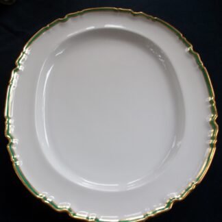 SPODE Y939 GREEN/GOLD TRIM- LARGE PLATTER