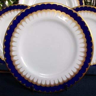 COALPORT SPEARPOINT COBALT- PIE/DESSERT PLATES
