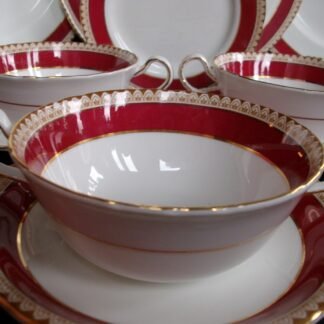 AYNSLEY #3777- CREAM SOUP BOWL & SAUCER