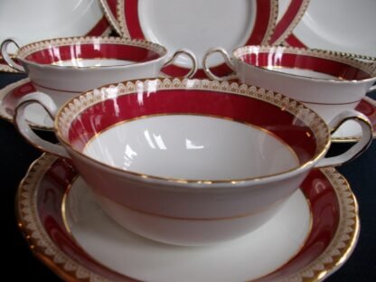 AYNSLEY #3777- CREAM SOUP BOWL & SAUCER