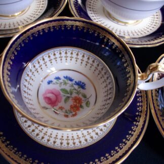 AYNSLEY HATFIELD COBALT- CUP & SAUCER